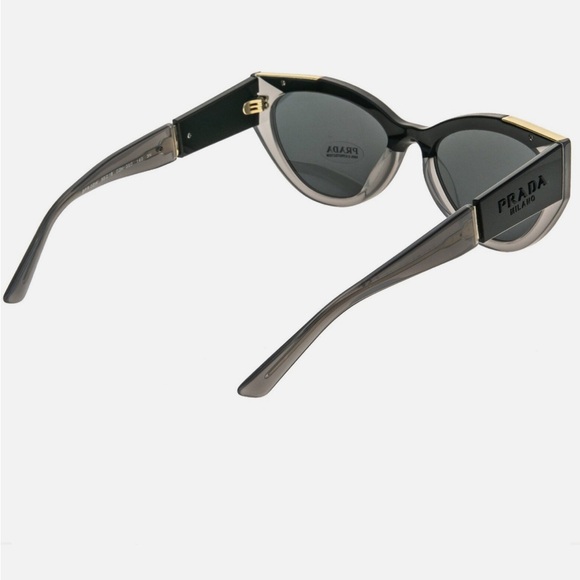 Prada Black and Gray Cat-Eye Sunglasses with Gradient Design (NIB) - Picture 4 of 9